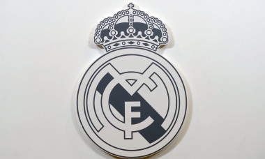 A general view of the Real Madrid badge ahead of a training session at the Ciudad Real Madrid Training Centre, Madrid. Picture date: Monday May 8, 2023.