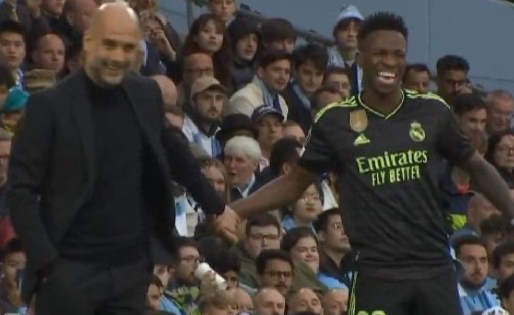 Pep Guardiola: ”Vini, Vini, jucați și voi fotbal?”. Replica starului de la Real Madrid