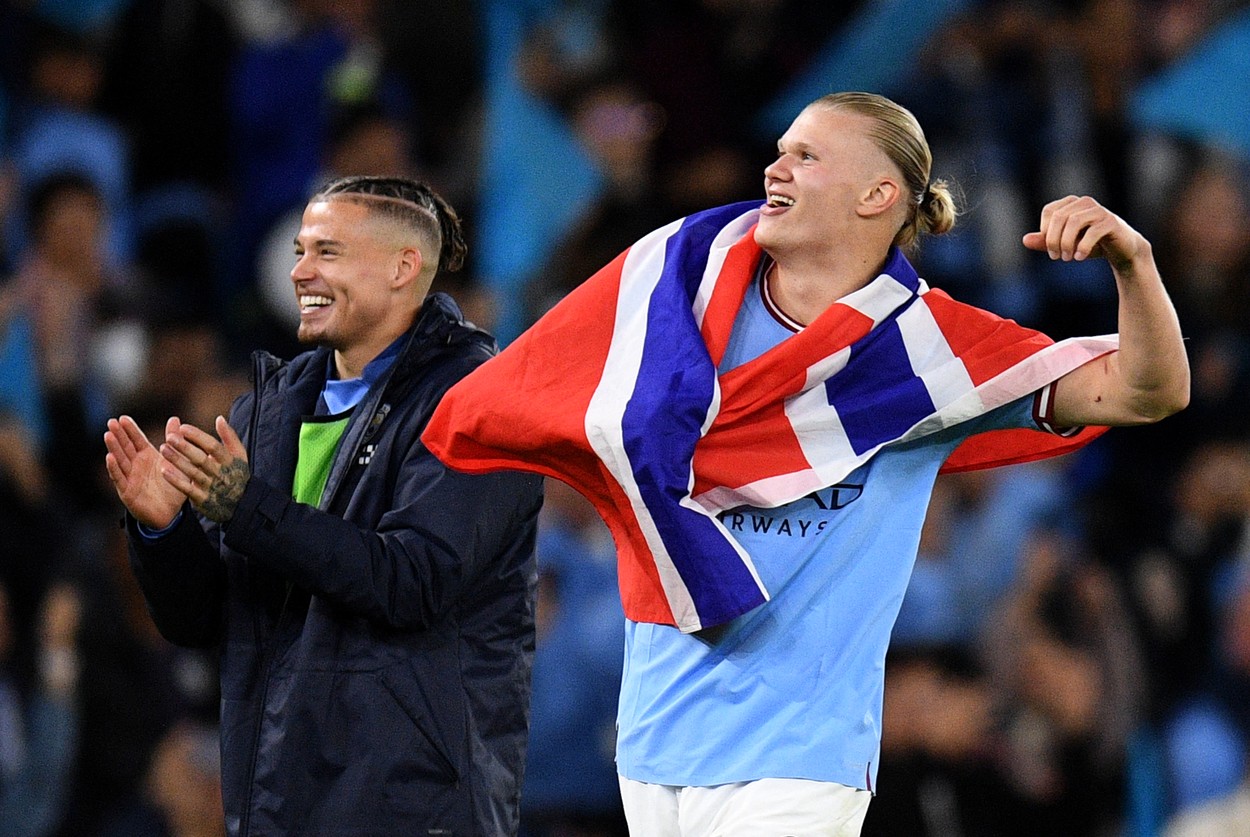 Reacția lui Erling Haaland, după primul titlu câștigat alături de Manchester City