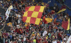 Tifosi della AS Roma vedono la Finale di Europa League AS Roma vs Siviglia sui maxi schermi