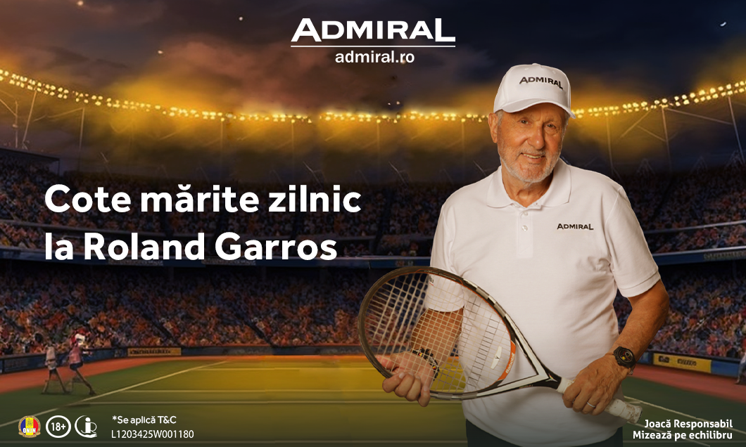 (P) Pe admiral.ro ai cele mai bune cote la Grand Slam-ul Roland Garros!