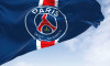 Paris, FRA, sept 2022: The flag of Paris Saint Germain football club waving in the wind. Paris Saint Germain is a professional football club based in