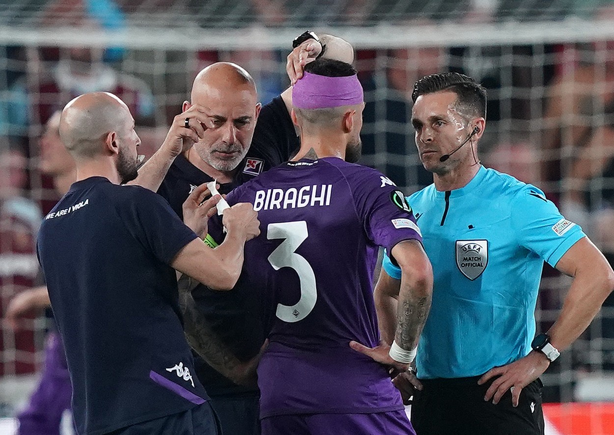 Revoltă după ce Biraghi a fost umplut de sânge! Fiorentina și West Ham au reacționat