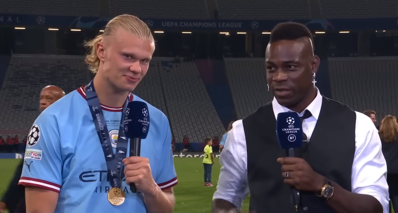 Mario Balotelli și Erling Haaland, dialog savuros după ce Manchester City a câștigat Champions League