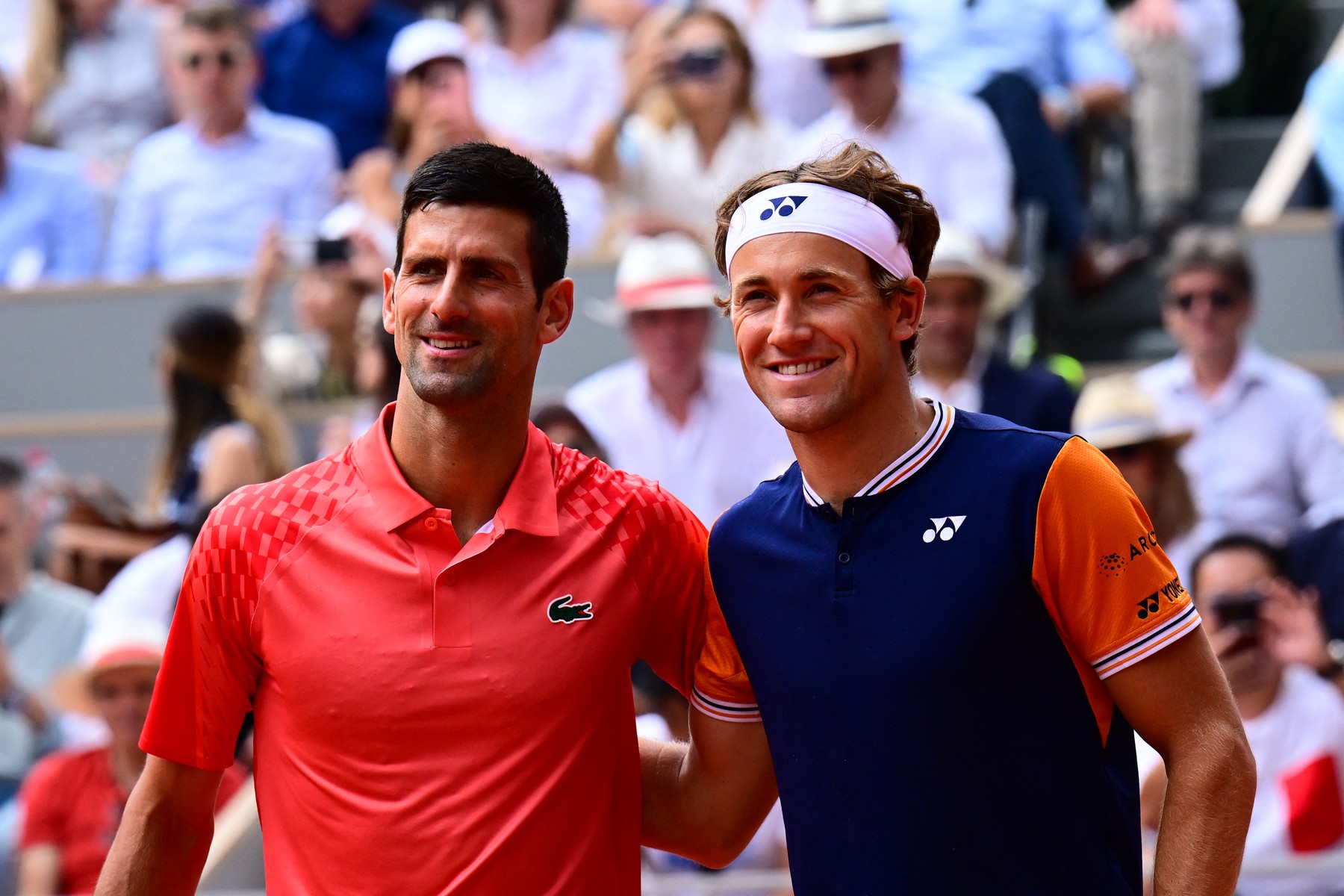 Novak Djokovic - Casper Ruud, ACUM, finala Roland Garros 2023. Sârbul conduce în setul doi