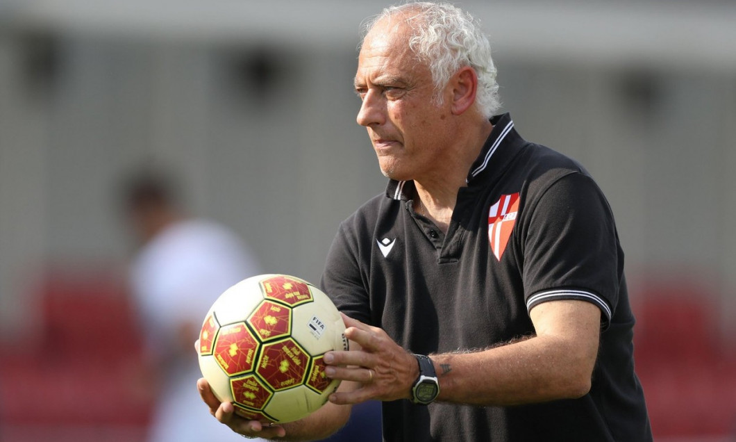 Alessandria, Italy, 17th June 2021. Andrea Mandorlini Head coach of Padova Calcio during the warm up prior to the Serie C Play Off Final 2nd Leg match at Stadio Giuseppe Moccagatta - Alessandria, Torino. Picture credit should read: Jonathan Moscrop / Spor
