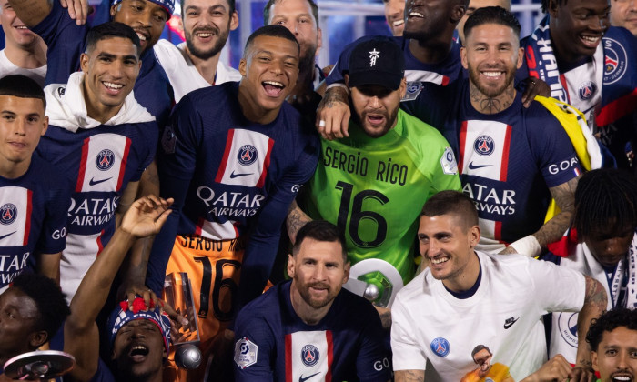 French Ligue 1 soccer match between Paris Saint Germain (PSG) and Clermont Foot 63