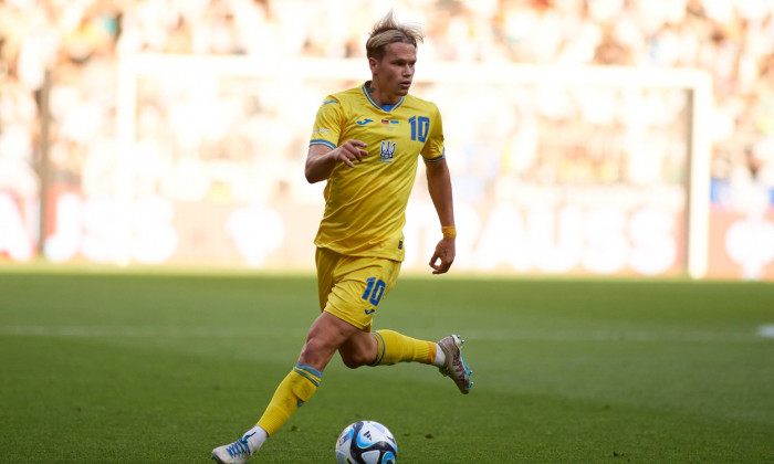 BREMEN, GERMANY - 12 June, 2023: Mykhailo Mudryk, The friendly football match Germany - Ukraine at Weser Stadium PUBLICA