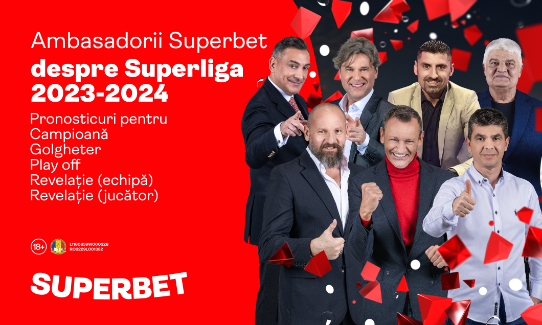 (P) Vezi pronosticurile ambasadorilor Superbet și influencerilor Super Social pentru noul sezon din SuperLiga 2023-2024