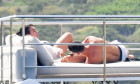 *EXCLUSIVE* Portuguese football star Cristiano Ronaldo enjoys family time aboard a yacht in Sardinia