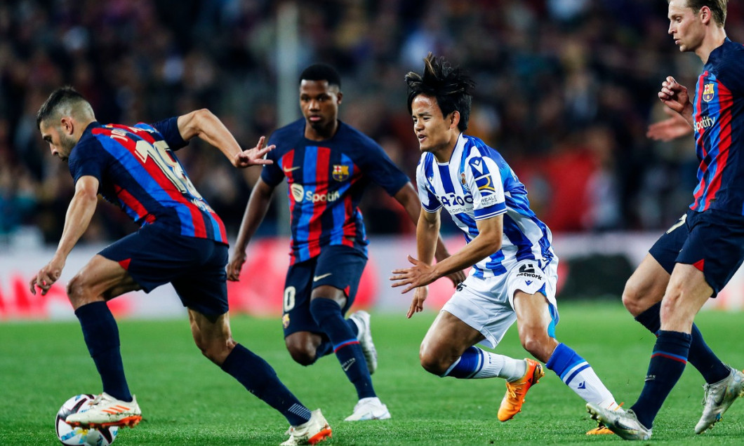 Spanish "La Liga Santander" 2022/23 match : FC Barcelona 1-2 Real Sociedad