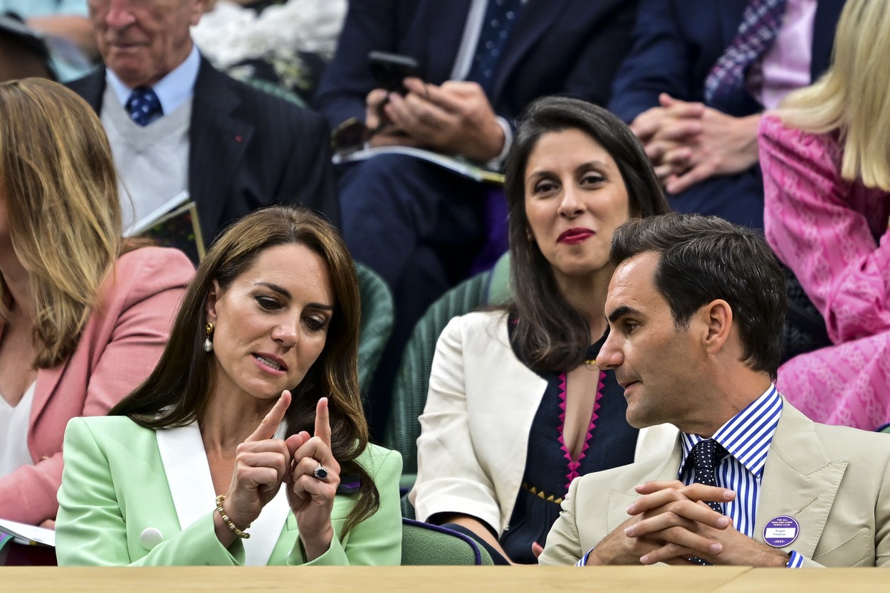 Momentul în care Roger Federer a încălcat protocolul regal cu Kate Middleton, la Wimbledon