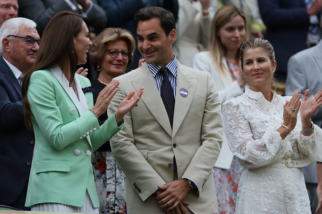 Imaginile care spun totul: cum a fost surprinsă soția lui Roger Federer în timp ce acesta râdea alături de Kate Middleton