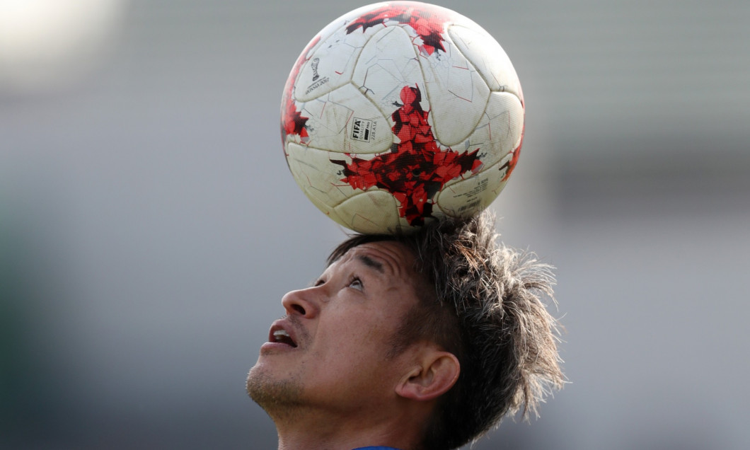 50 year old soccer legend King Kazu renews record as oldest scorer in J.League