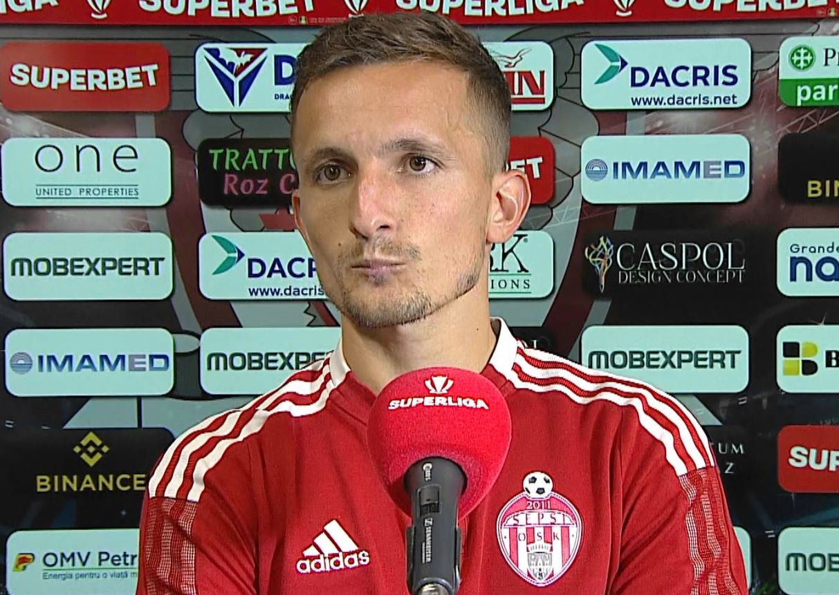Marius Ștefănescu, întrebat în direct dacă pleacă de la Sepsi. ”Te faci că nu știi”. Ce spune despre meciul cu FCSB