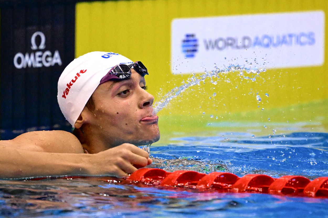 David Popovici, locul 4 la 200 m liber, la Campionatele Mondiale de la Fukuoka