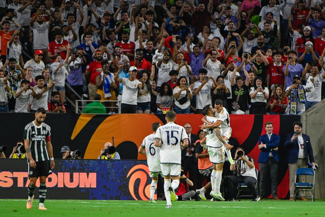 Real Madrid a învins-o pe Manchester United. Jude Bellingham, gol de generic