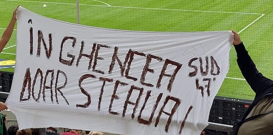 Meciul din Germania la care a fost afișat mesajul ”În Ghencea, doar Steaua”!