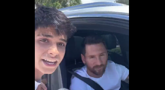 Viral: l-a văzut pe Leo Messi oprit la semafor și l-a pus să îl pupe pe obraz! Cum a reacționat argentinianul