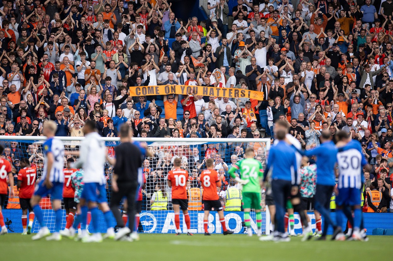 Moment istoric pentru Luton Town, micuța formație din Premier League. S-a întâmplat la meciul cu Brighton