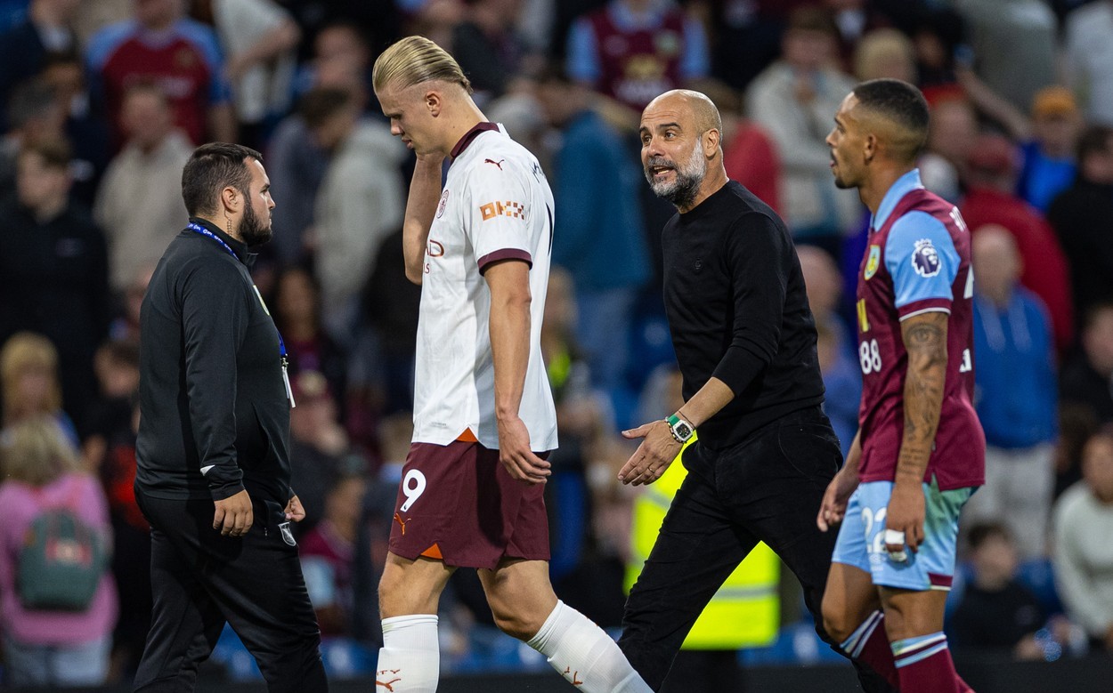 Pep Guardiola a explicat de ce l-a certat pe Erling Haaland la pauza meciului cu Burnley