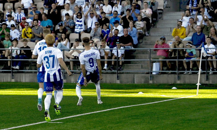 Football - UEFA Champions League First qualifying round - HJK vs Larne, Helsinki, Finland - 12 Jul 2023