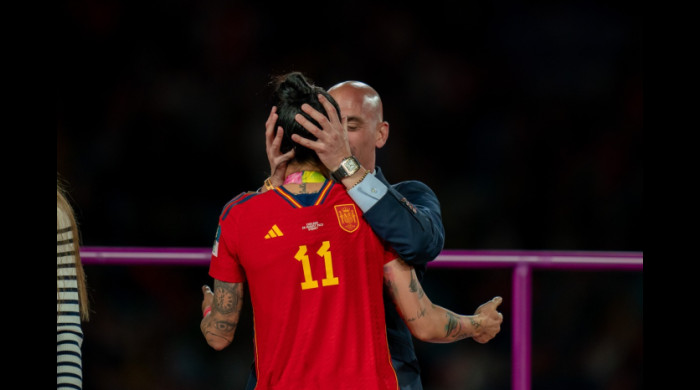 Luis Rubiales a sărutat-o pe gură pe Jenni Hermoso / Foto: Profimedia