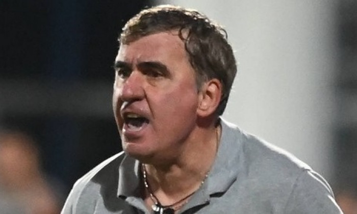 Gheorghe Hagi reactioneaza in meciul de fotbal dintre Farul Constanta si HJK Helsinki, contand pentru UEFA Europa Confer