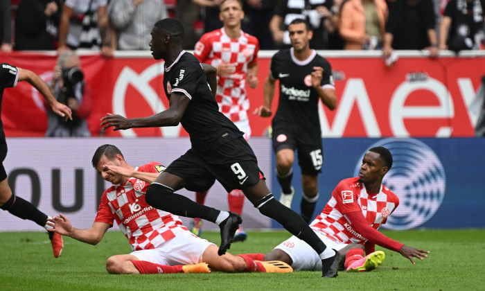 27.08.2023, xjhx, Fussball 1.Bundesliga, FSV Mainz 05 - Eintracht Frankfurt emspor, v.l. Maxim Leitsch (FSV Mainz 05) Ed