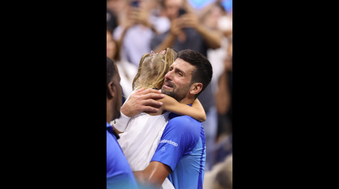 Novak Djokovic și fiica sa, Tara / Foto: Profimedia