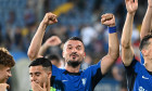 Constantin Valentin Budescu se bucura dupa meciul de fotbal dintre Farul Constanta si Universitatea Craiova, contand pen