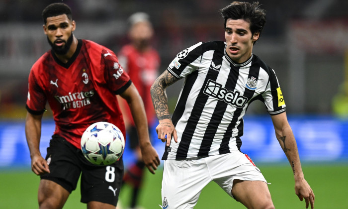 Db Milano 19/09/2023 - Champions League / Milan-Newcastle / foto Daniele Buffa/Image nella foto: Sandro Tonali-Ruben Lof