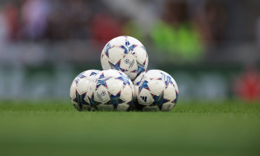 Milan, Italy, 19th September 2023. Adidas UEFA Champions League Official matchballs during the warm up prior to the UEFA