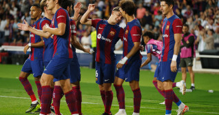 Soccer : 2023-2024 UEFA Champions League : FC Barcelona 5-0 Royal Antwerp FC