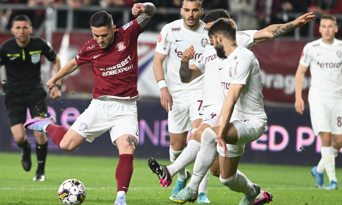 FOTBAL:RAPID BUCURESTI-CFR CLUJ, PLAY OFF SUPERLIGA SUPERBET (1.05.2023)