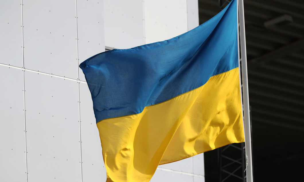 The national flag of Ukraine, Linköping, Sweden - 09 Sep 2023
