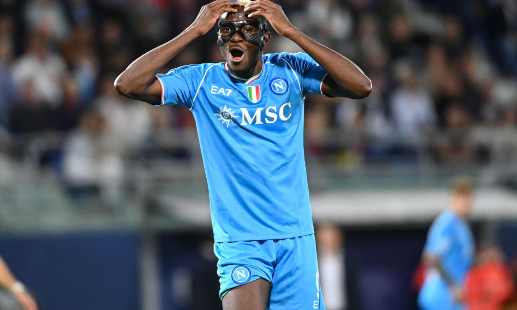 Bologna, Italy. 24th Sep, 2023. Victor Osimhen (SSc Napoli) disappointed during Bologna FC vs SSC Napoli, Italian soccer Serie A match in Bologna, Italy, September 24 2023 Credit: Independent Photo Agency/Alamy Live News