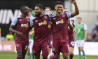 Edinburgh, Scotland, 23rd August 2023. Ollie Watkins of Aston Villa celebrates scoring his 3rd goal during the UEFA Euro