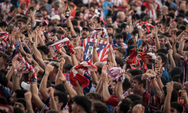 Atmosphere for the derby between Atletico Madrid and Real Madrid