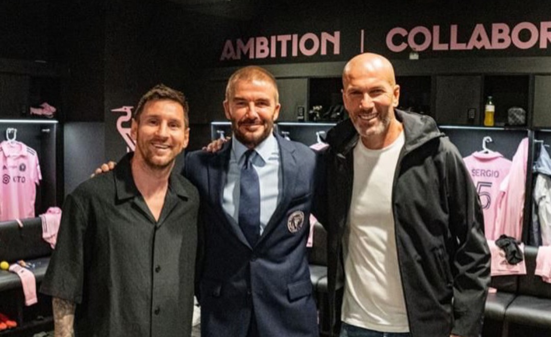 David Beckham s-a fotografiat cu Leo Messi și Zinedine Zidane, iar fanii au reacționat imediat