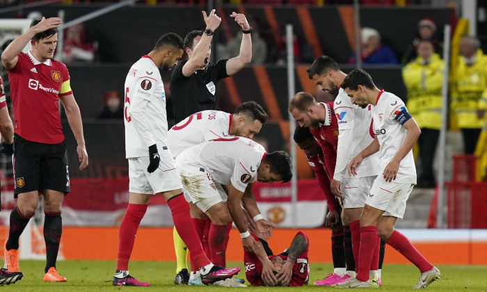 Manchester United v Sevilla - UEFA Europa League - Quarter Final - 1st Leg - Old Trafford