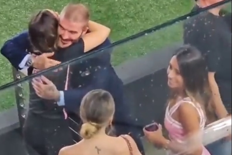 Gestul viral făcut de soția lui Leo Messi când l-a văzut pe David Beckham