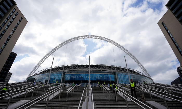 A general view outside of the ground before the Isuzu FA Vase Final at Wembley Stadium, London. Picture date: Sunday May 21, 2023.