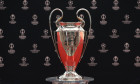 MONTE CARLO, MONACO. The UEFA Champions League Trophy on Display on the Red carpet prior to the UEFA European Club Footb