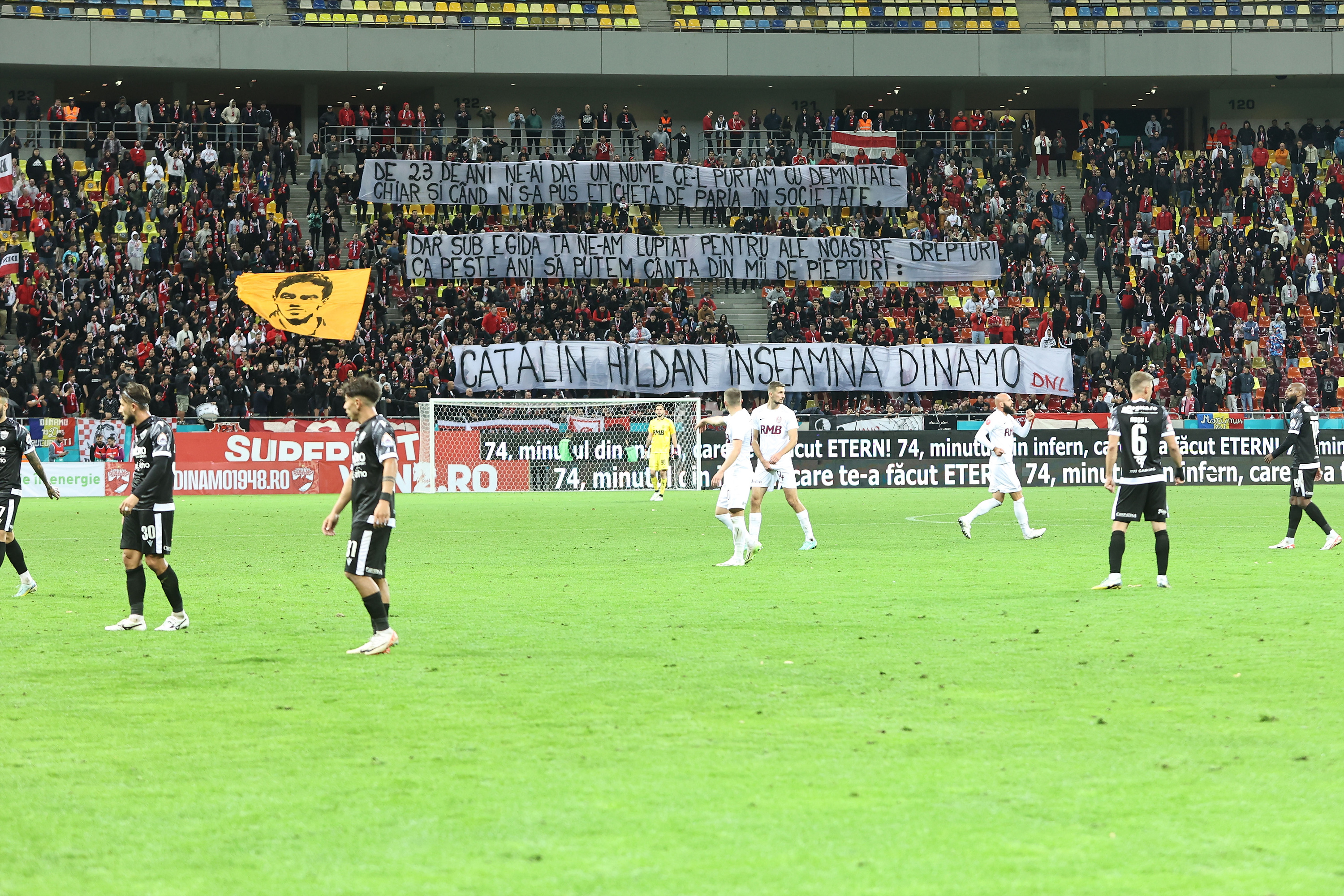 Mesajul afișat de suporterii lui Dinamo la meciul cu CFR Cluj și momentele emoționante de pe Arena Națională