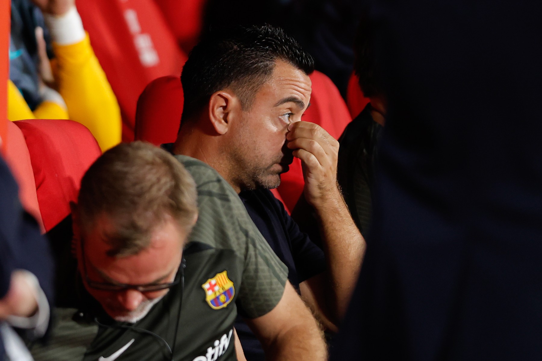 Reacția lui Xavi, după ce Barcelona a luat gol în secunda 17 și a remizat cu penultima clasată din Spania