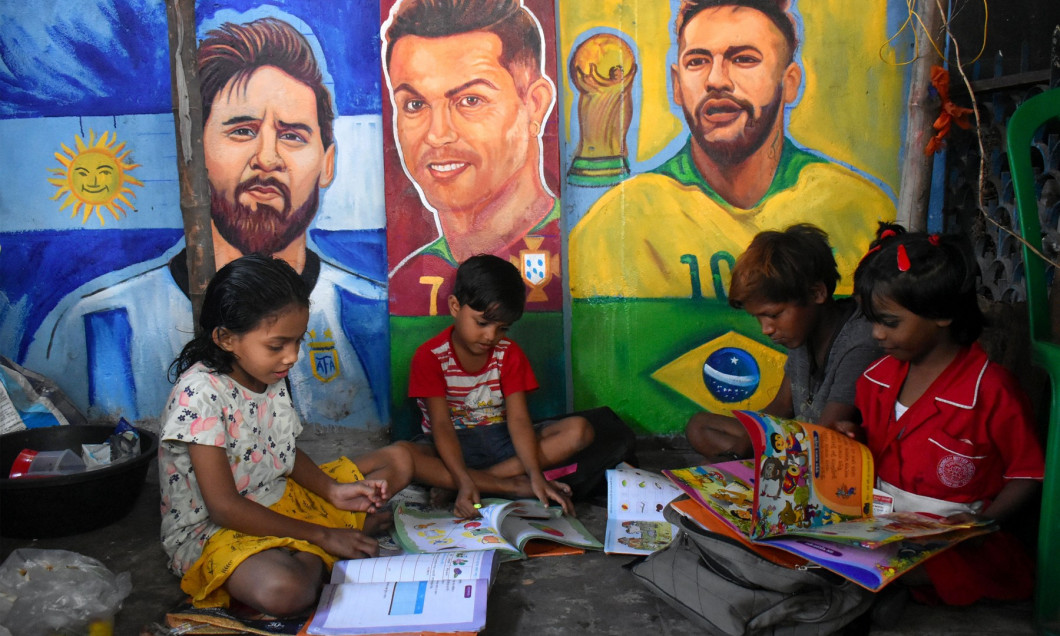 Daily life during FIFA World cup 2022 in Kolkata, West Bengal, India - 26 Nov 2022
