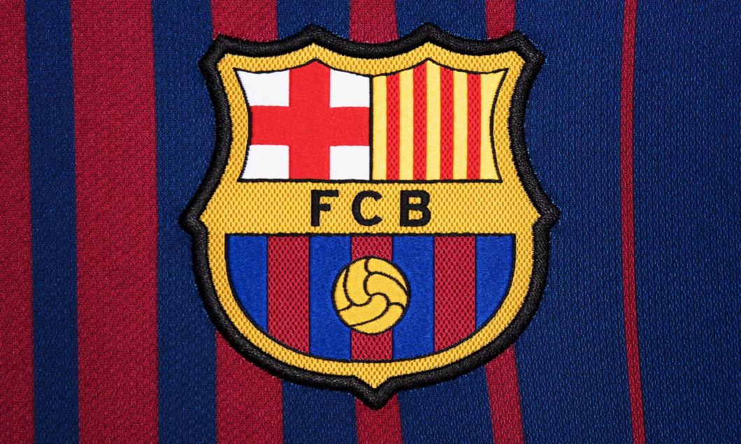 Close up of FC Barcelona Home Kit.