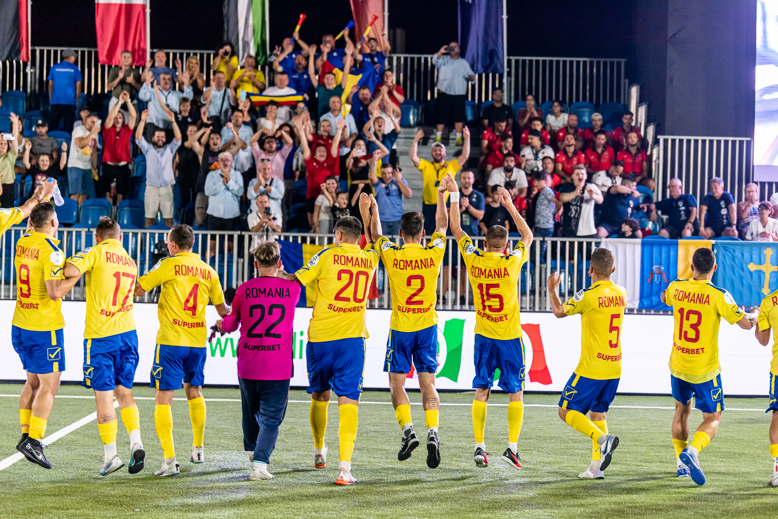 CM Minifotbal | România - Emiratele Arabe Unite 2-0, ACUM, pe Digi Sport 1. Tricolorii, la un pas de semifinale