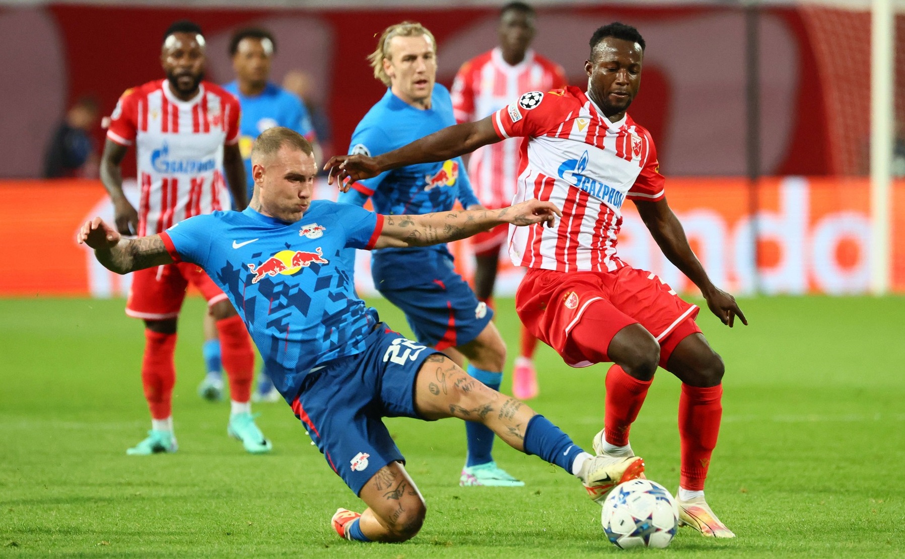 Steaua Roșie Belgrad - RB Leipzig 1-2. Nemții merg în primăvara europeană, după un nou succes contra sârbilor